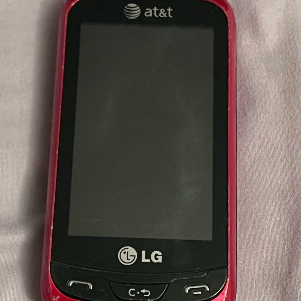 LG Red and Black Slide-Out Phone